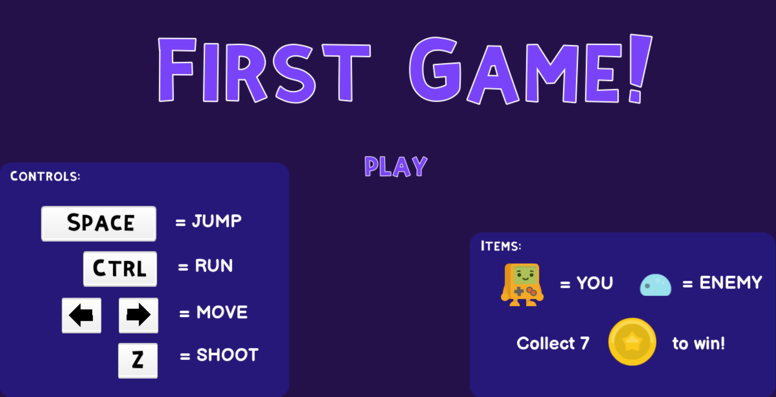 Platformer game preview