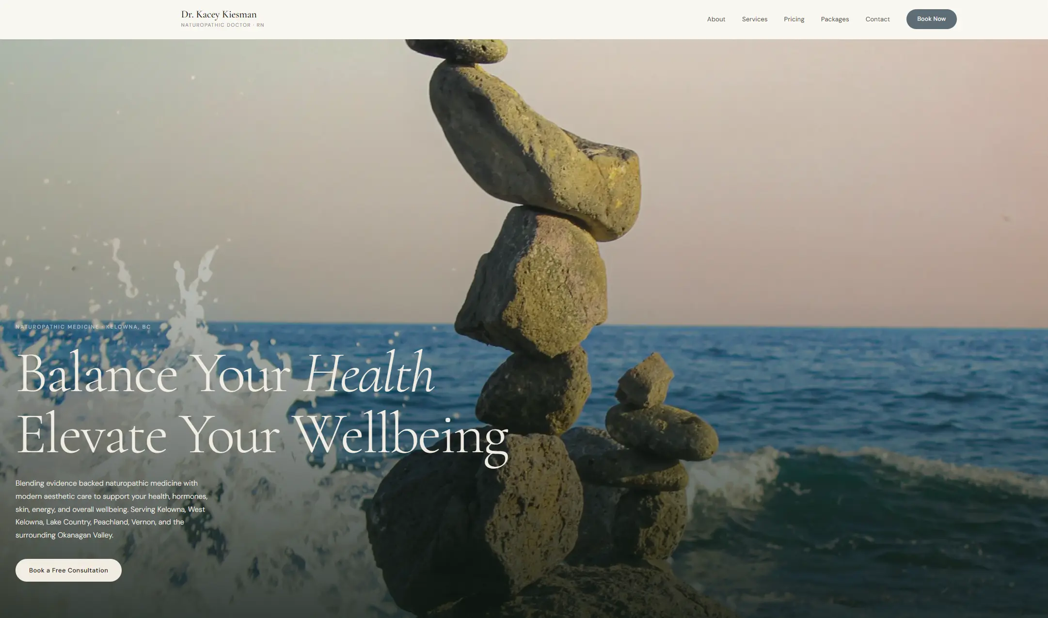Kacey Medical website preview