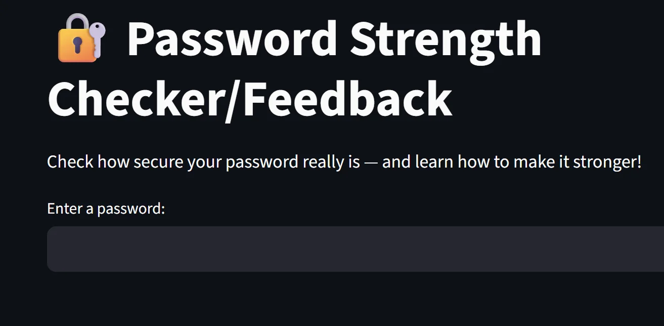 Password strength checker preview